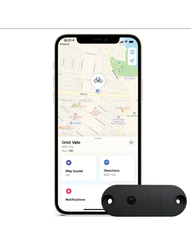 Orbit Velo tracker per bici Find My Apple