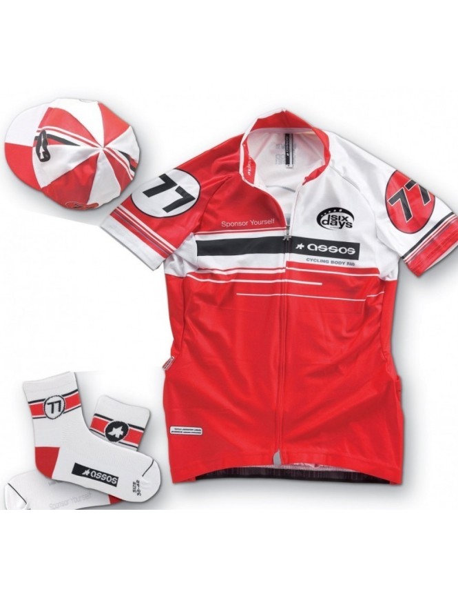 Set Six Days Pack Assos Maglia + Cap+ Guanti + Calzini