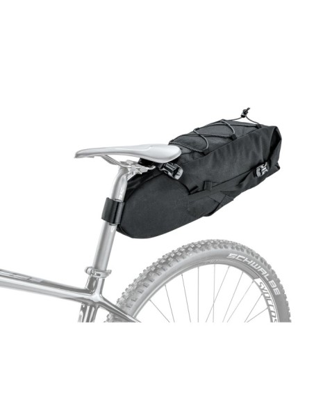 Borsa sottosella BackLoader (10 L) impermeabile con cinturini in velcro nera