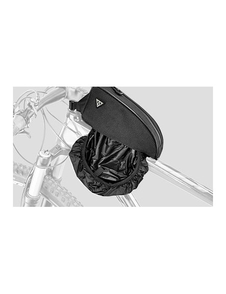 Borsa tubo orizzontale (sopra) TopLoader (0,75 L) con cinturini in velcro nera